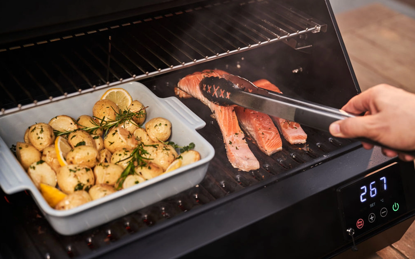 Electric BBQ salmon electric portable bbq salmon