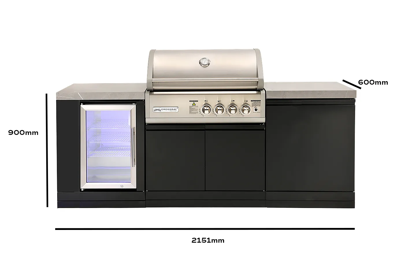 Compact Gas BBQ Dimensions