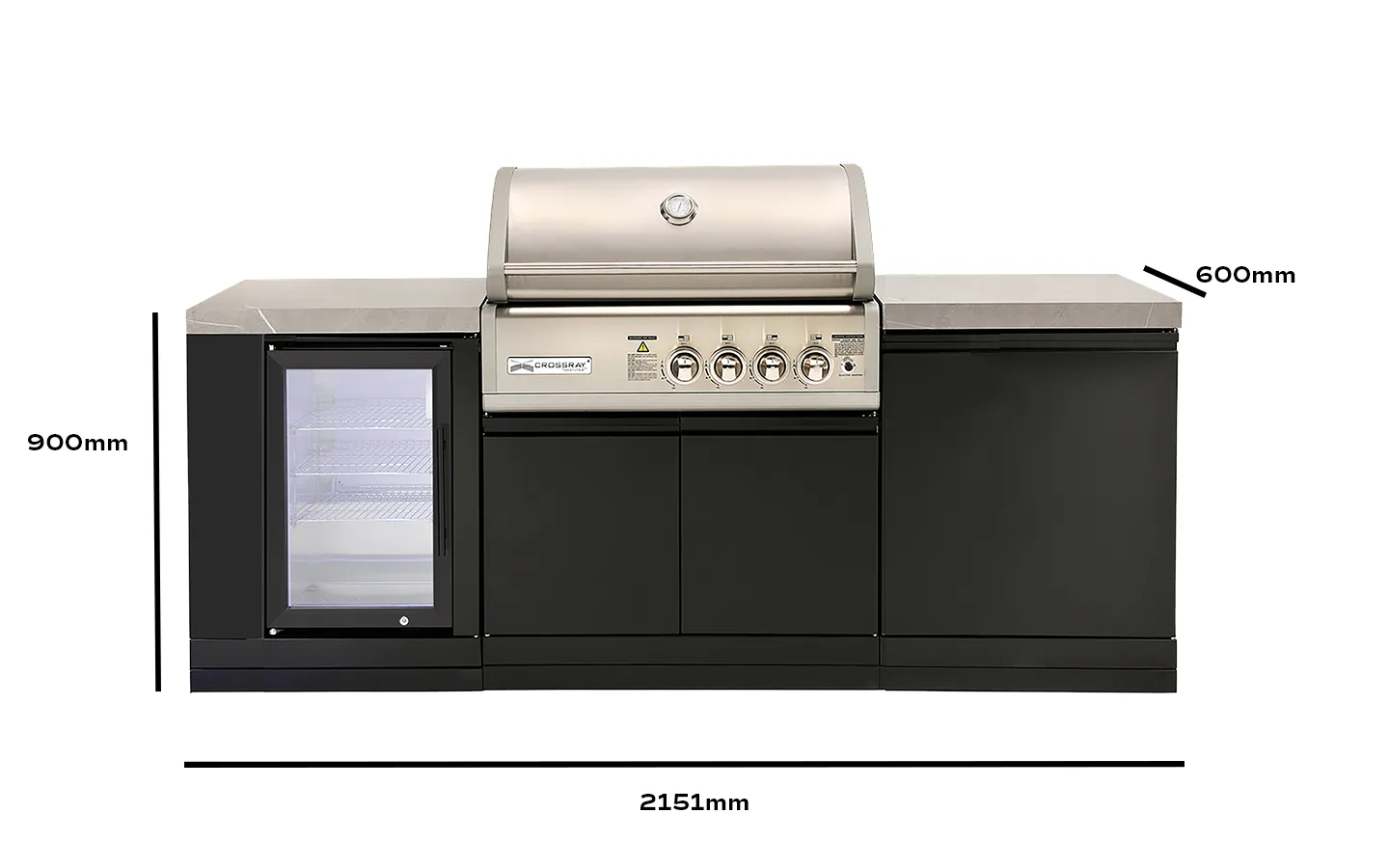 Compact Gas BBQ Dimensions