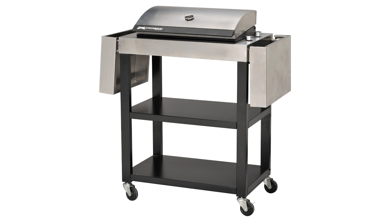 Electric BBQ Trolley Arms Down Side