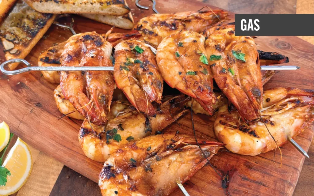 American Style BBQ Grilled Shrimp Skewers