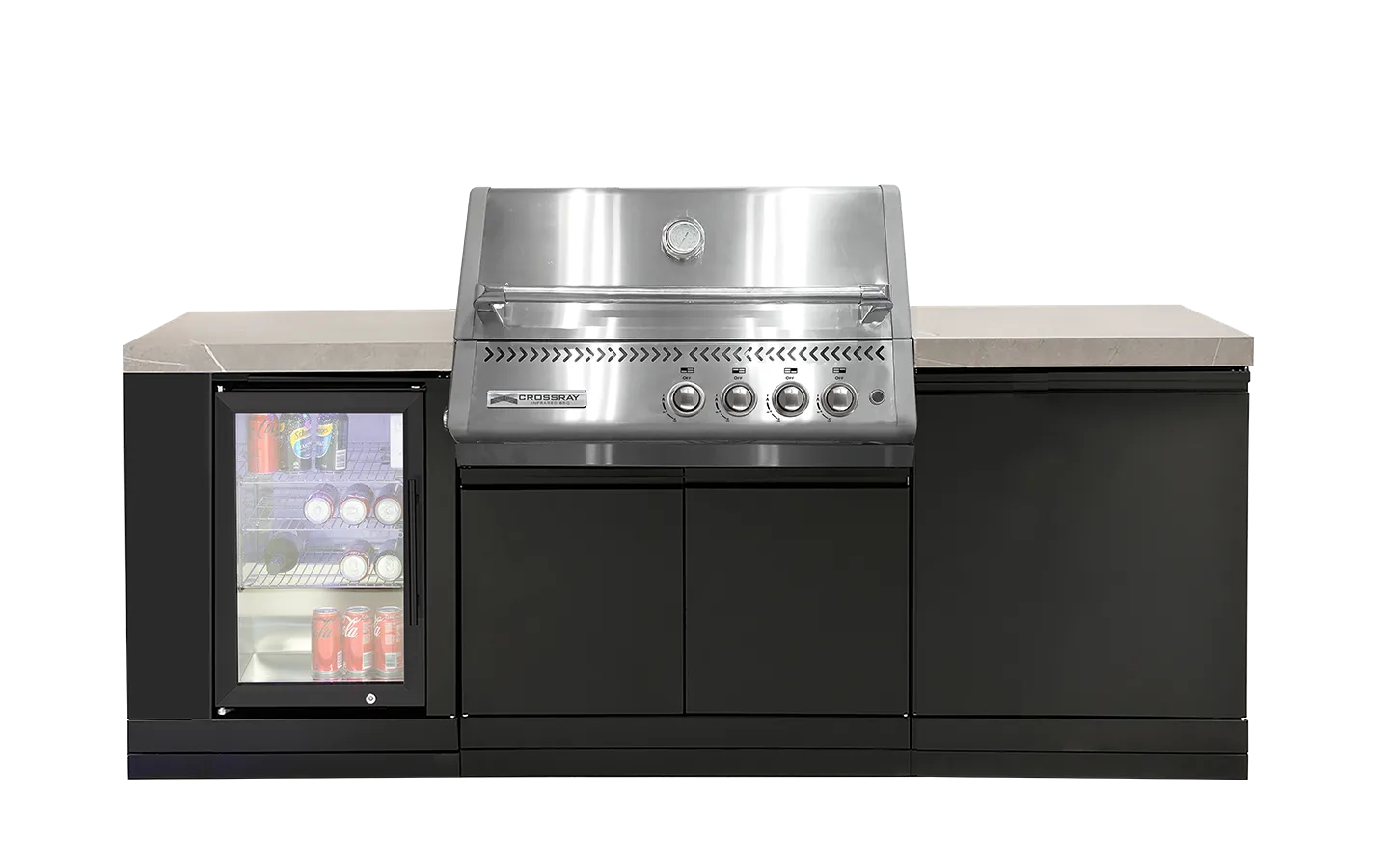 Xplor compact kitchen – GD4XKSS-1 Xplor compact kitchen Stainless Steel with Fridge